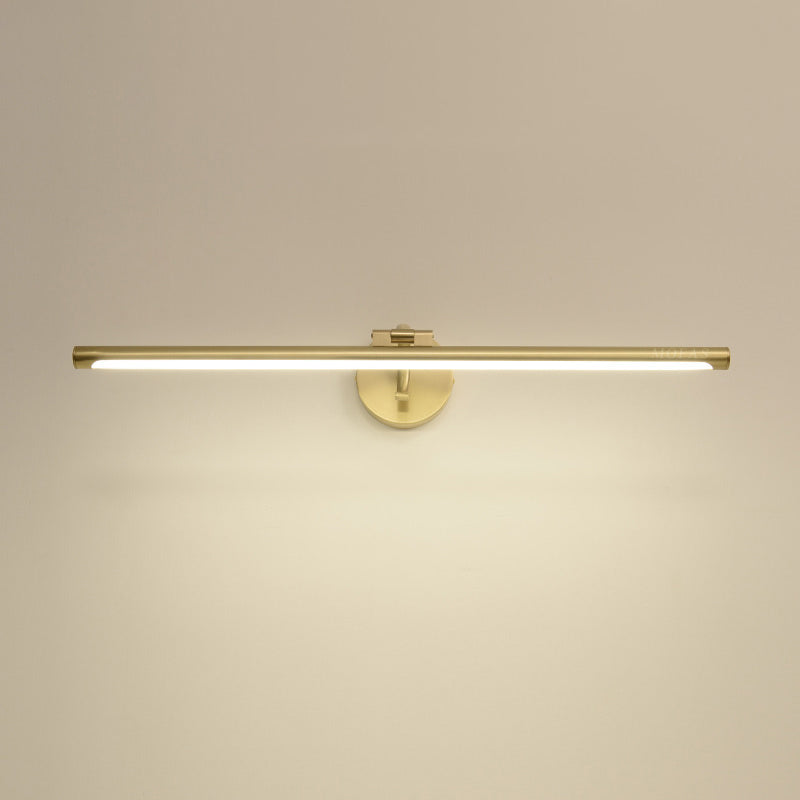 Acrylic LED Vanity Light in Modern Style Metal Linear Wall Light in Gold