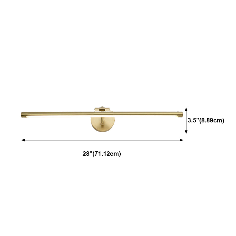 Acrylic LED Vanity Light in Modern Style Metal Linear Wall Light in Gold