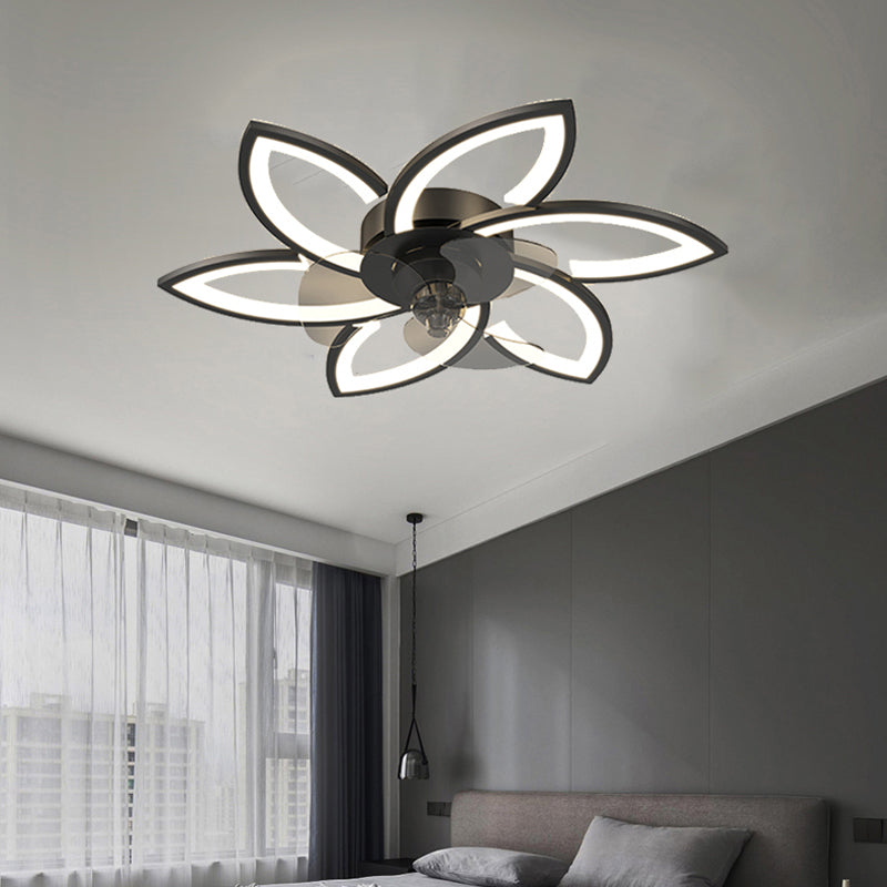 Metal Geometric Shape Ceiling Fans Light Modern Style Multi-Lights Ceiling Fan Light