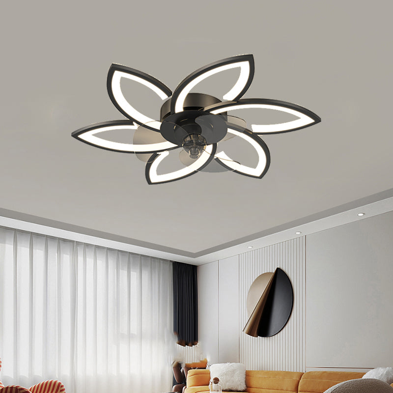 Metal Geometric Shape Ceiling Fans Light Modern Style Multi-Lights Ceiling Fan Light