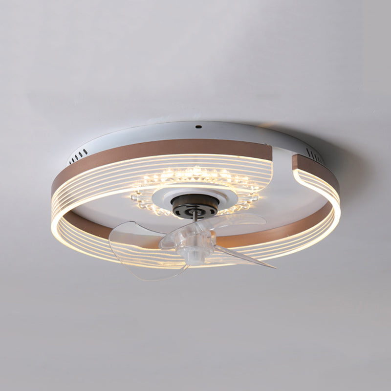 Metal Geometric Shape Ceiling Fans Light Modern Multi-Lights Ceiling Fan Light