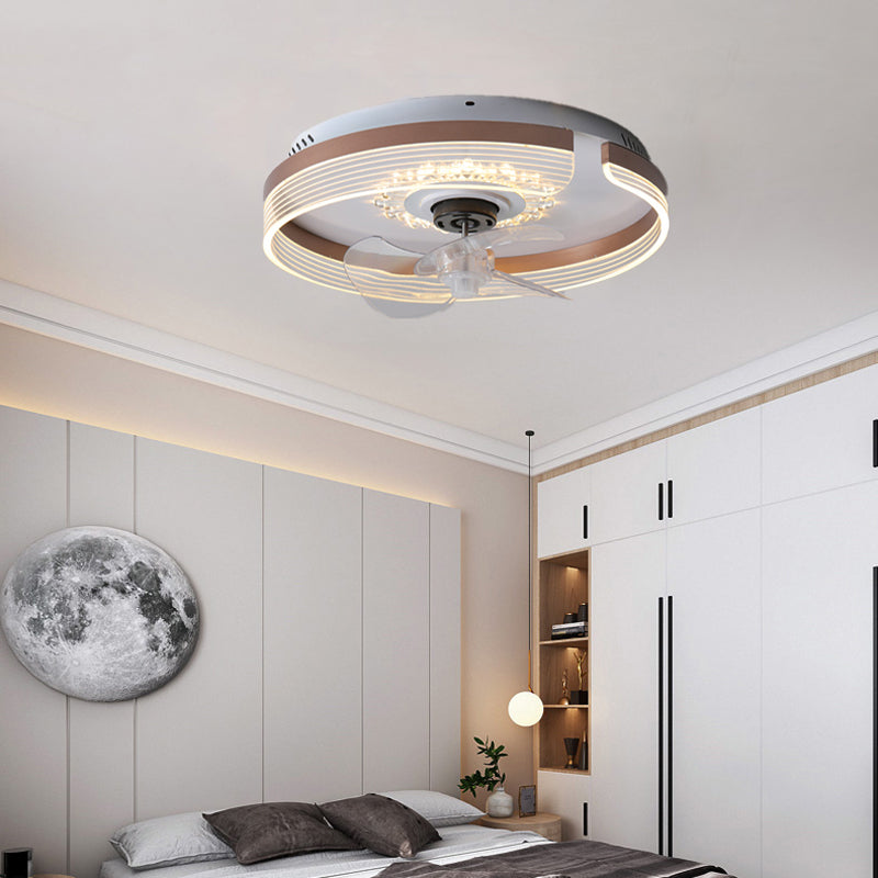 Metal Geometric Shape Ceiling Fans Light Modern Multi-Lights Ceiling Fan Light