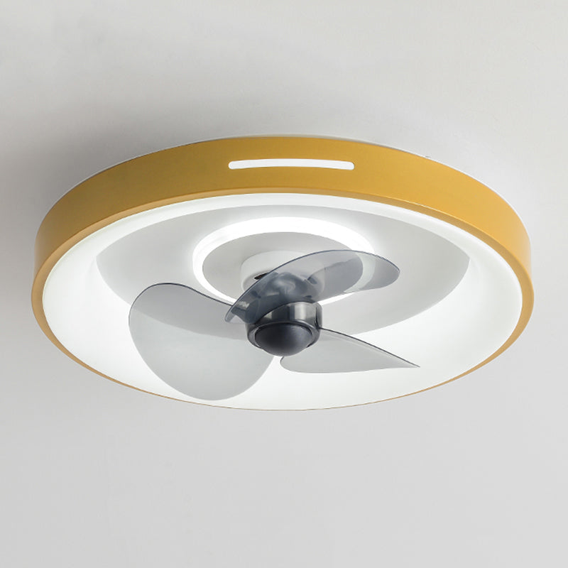 Nordic Style Ceiling Fan Lamp Geometry Shape Acrylic Shade Ceiling Fan Light for Bedroom