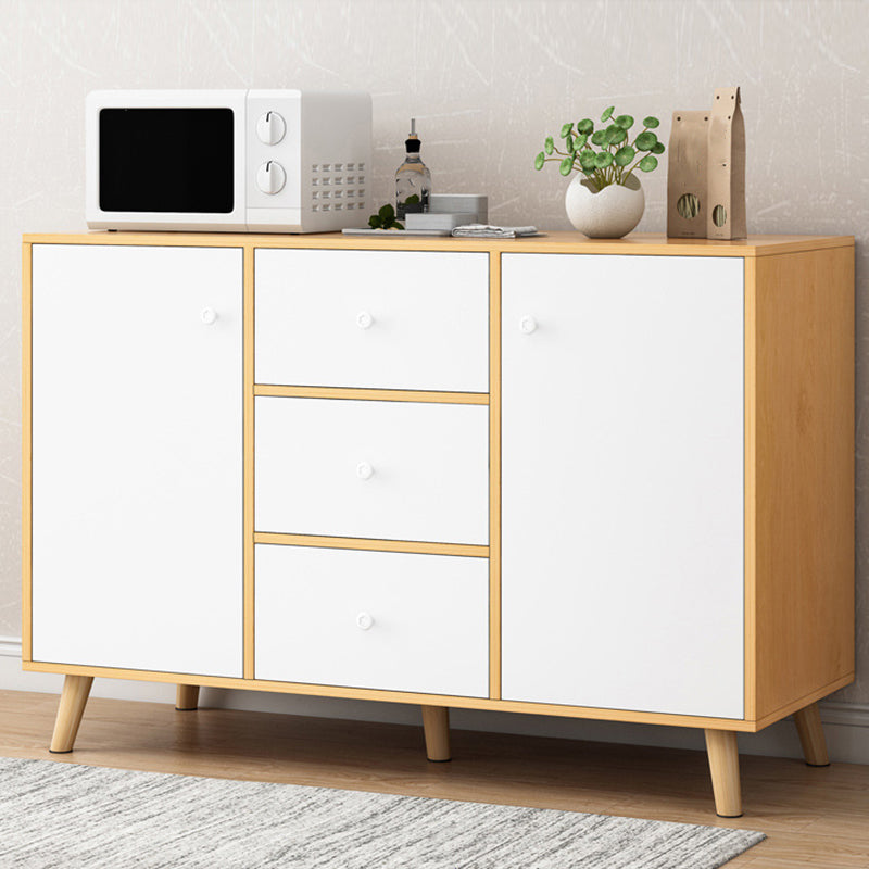 Contemporary Sideboard Engineered Wood Sideboard with Drawers and Storage