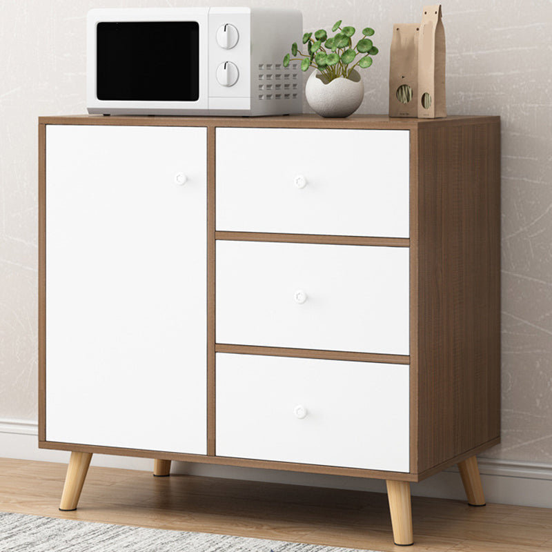 Contemporary Sideboard Engineered Wood Sideboard with Drawers and Storage