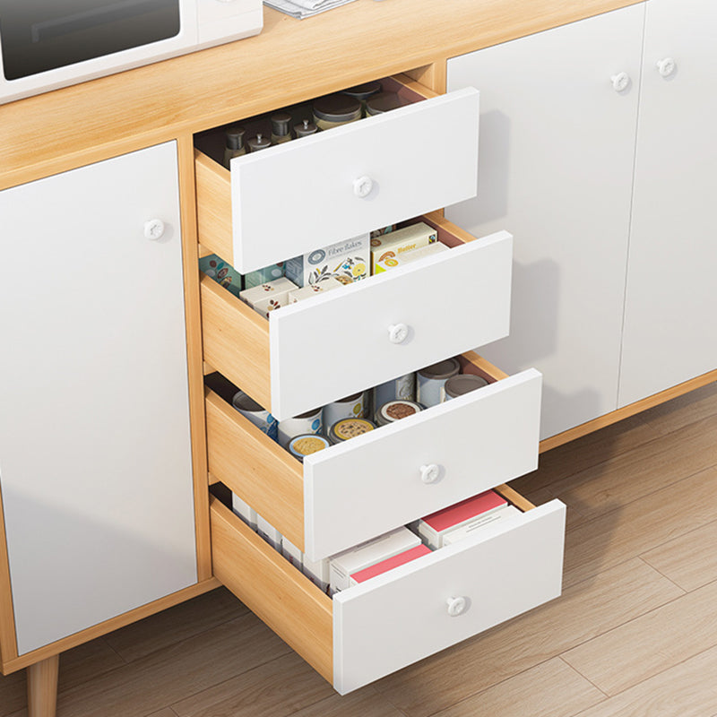 Contemporary Sideboard Engineered Wood Sideboard with Drawers and Storage