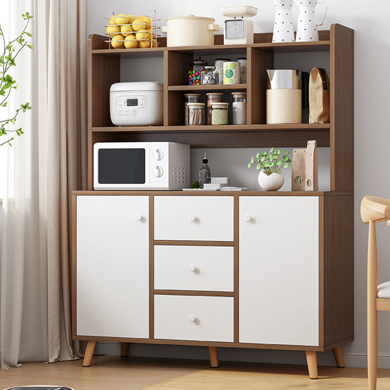 Contemporary Sideboard Engineered Wood Sideboard with Drawers and Storage