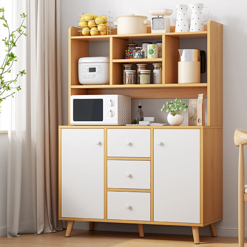 Contemporary Sideboard Engineered Wood Sideboard with Drawers and Storage