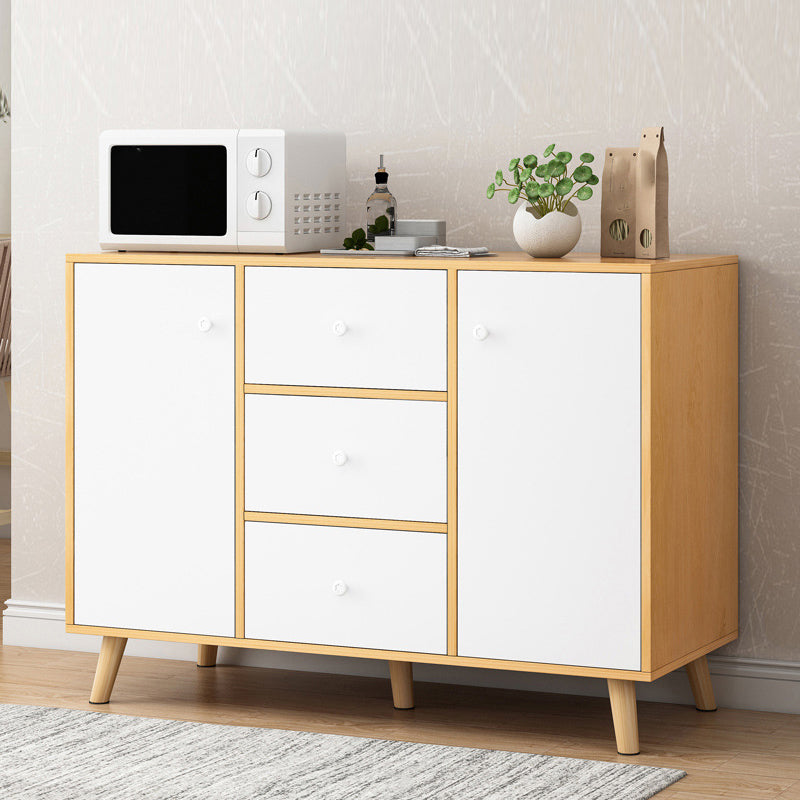 Contemporary Sideboard Engineered Wood Sideboard with Drawers and Storage