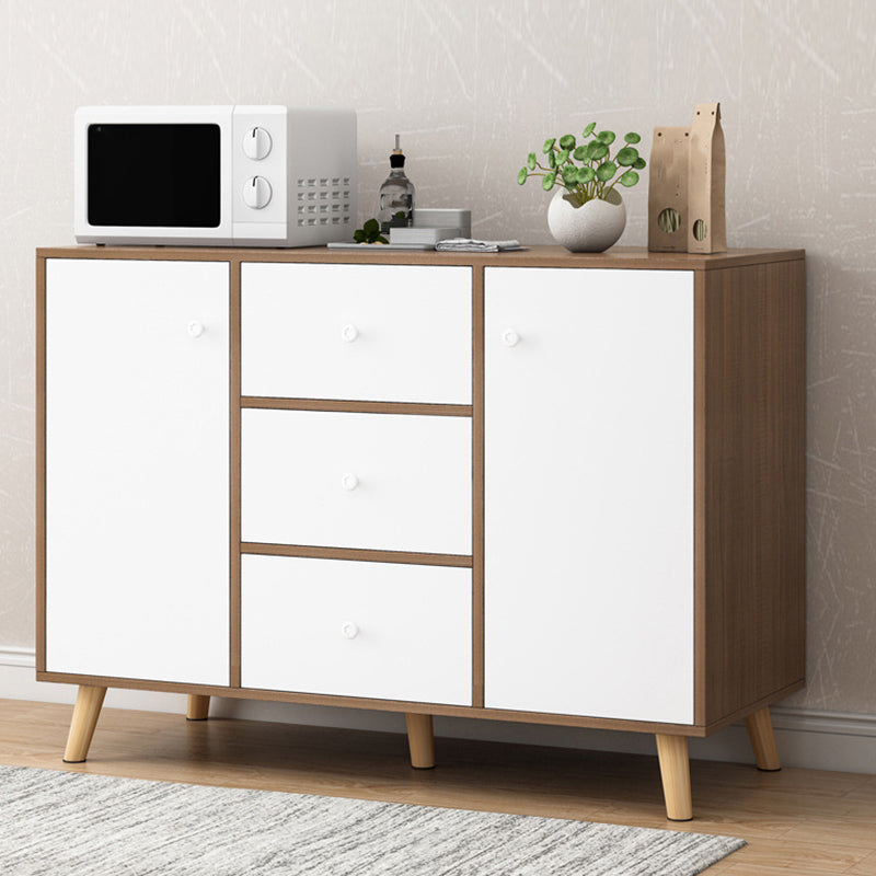 Contemporary Sideboard Engineered Wood Sideboard with Drawers and Storage