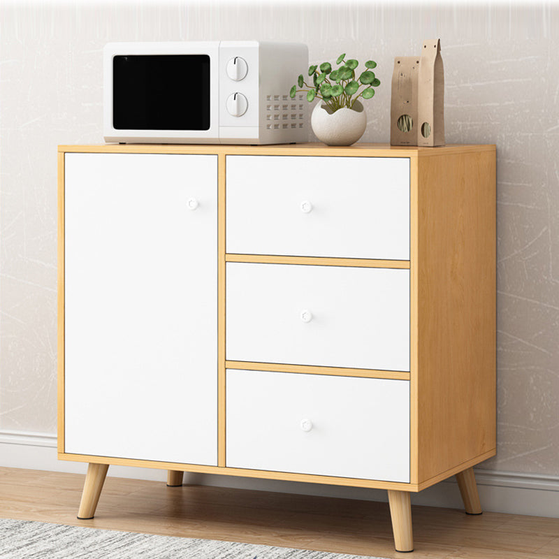 Contemporary Sideboard Engineered Wood Sideboard with Drawers and Storage