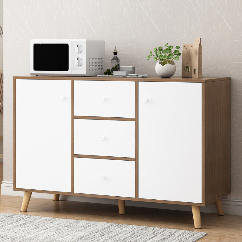 Contemporary Sideboard Engineered Wood Sideboard with Drawers and Storage