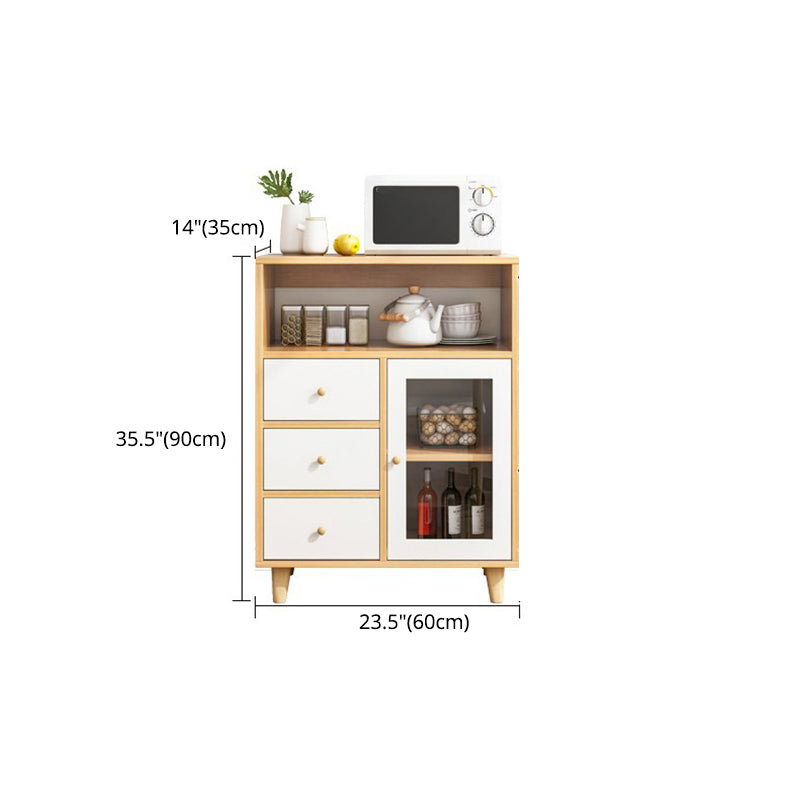 Contemporary Sideboard Engineered Wood Cabinet Sideboard for Living Room