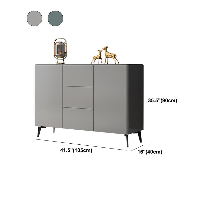 Wooden Storage Sideboard Modern Storage Cabinets with Drawers and Doors