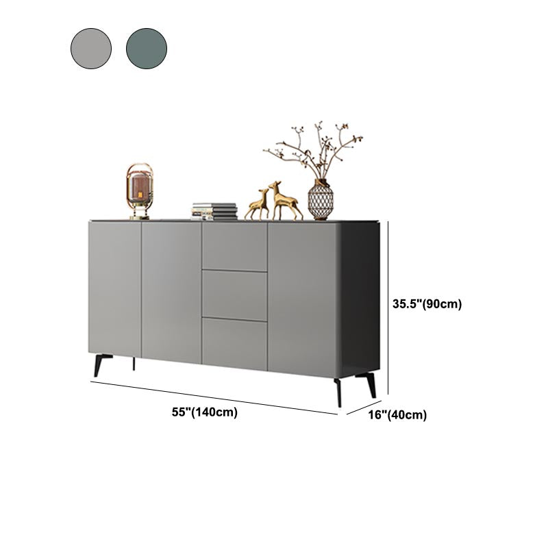 Wooden Storage Sideboard Modern Storage Cabinets with Drawers and Doors