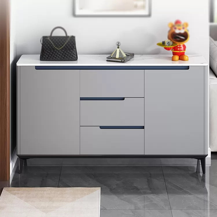 Glam Sideboard Stone Top with Door and Drawer Sideboard for Living Room