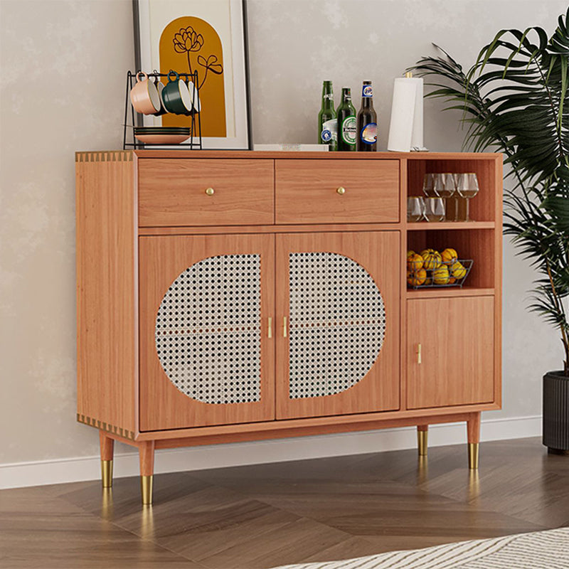 Glam Solid Wood Sideboard Kitchen Dining Room Sideboard with Door