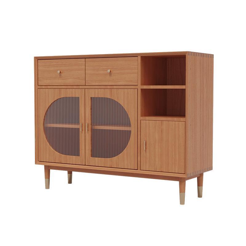 Glam Solid Wood Sideboard Kitchen Dining Room Sideboard with Door