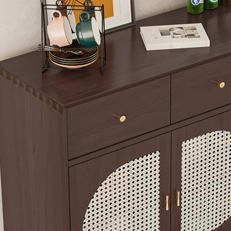 Glam Solid Wood Sideboard Kitchen Dining Room Sideboard with Door