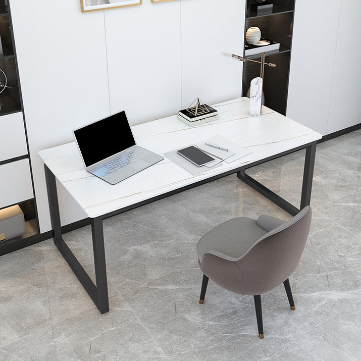 Modern Rectangular Writing Desk Sintered Stone Office Desk for Home