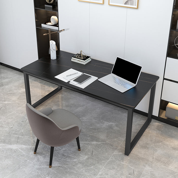 Modern Rectangular Writing Desk Sintered Stone Office Desk for Home