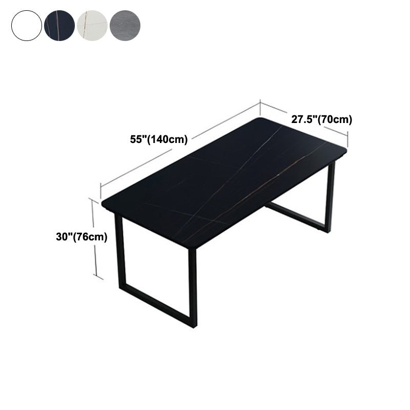 Modern Rectangular Writing Desk Sintered Stone Office Desk for Home