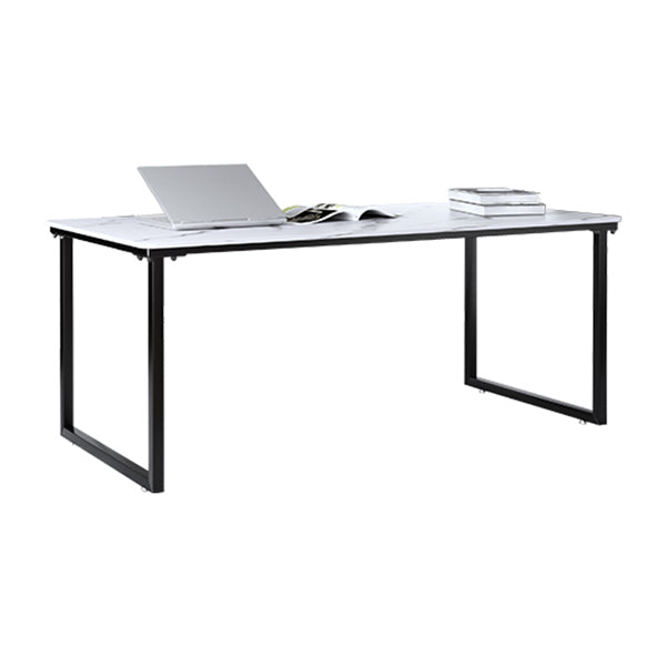 Rectangular Home Office Writing Desk Contemporary Style Stone Office Desk