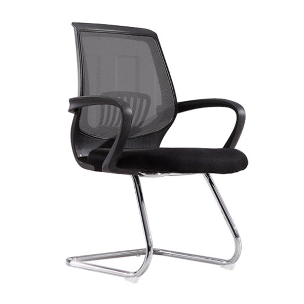 Modern Mid Back Desk Chair Mesh Fixed Arms Office Chair for Home Office