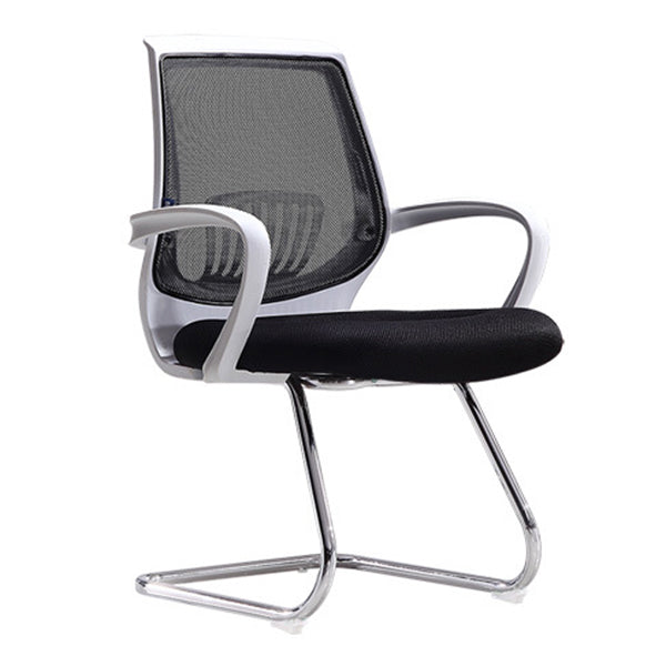 Modern Mid Back Desk Chair Mesh Fixed Arms Office Chair for Home Office