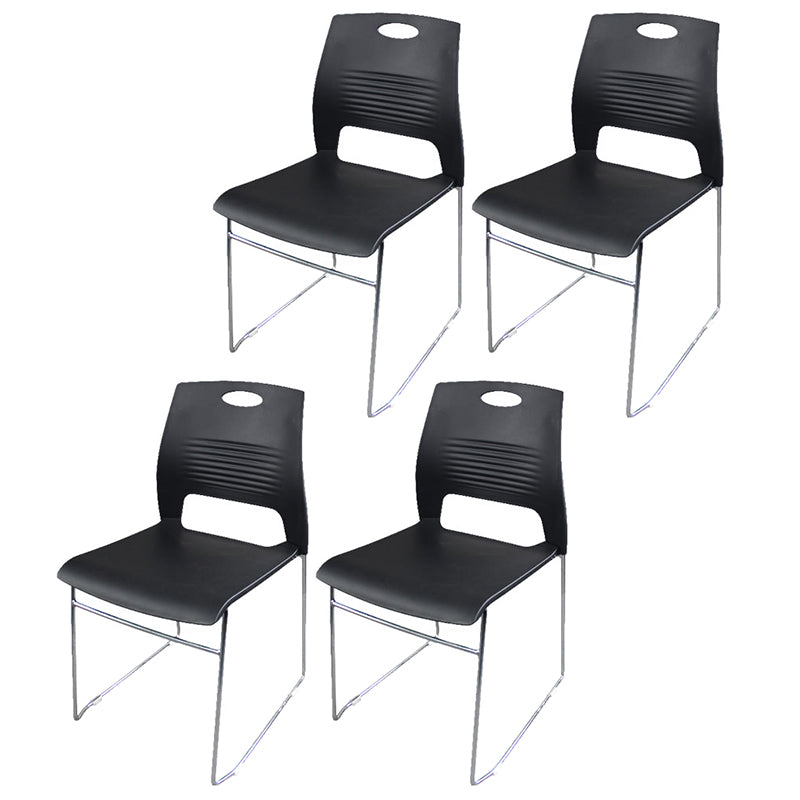 Modern Plastic and Steel Desk Chair with Low Back Home Office Chair