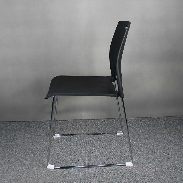 Modern Plastic and Steel Desk Chair with Low Back Home Office Chair