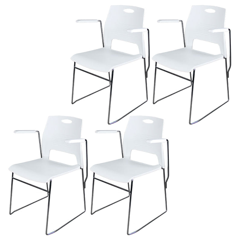 Modern Plastic and Steel Desk Chair with Low Back Home Office Chair