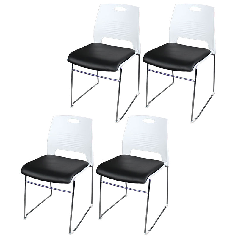 Modern Plastic and Steel Desk Chair with Low Back Home Office Chair