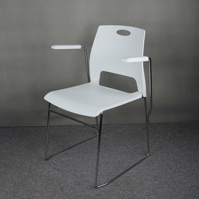 Modern Plastic and Steel Desk Chair with Low Back Home Office Chair