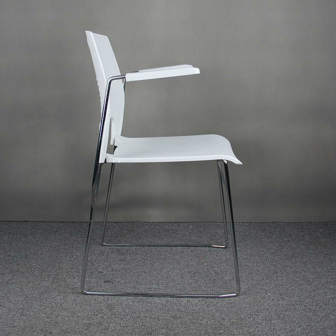 Modern Plastic and Steel Desk Chair with Low Back Home Office Chair