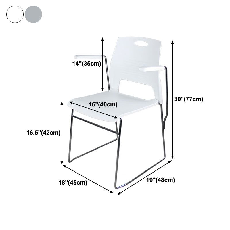 Modern Plastic and Steel Desk Chair with Low Back Home Office Chair