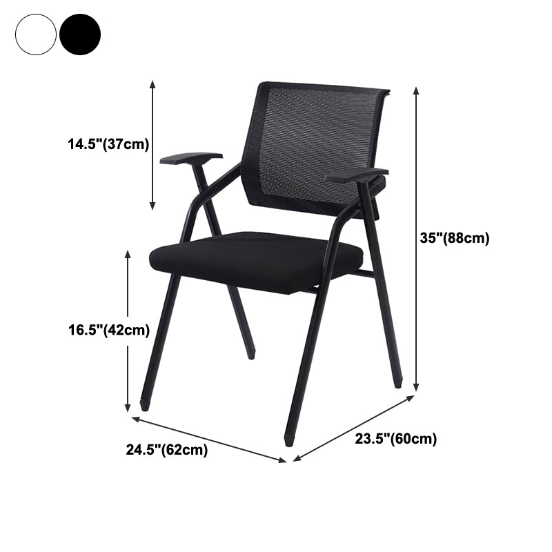 Mid Back Mesh Conference Chair Modern Fixed Arms Office Chair  for Home Office