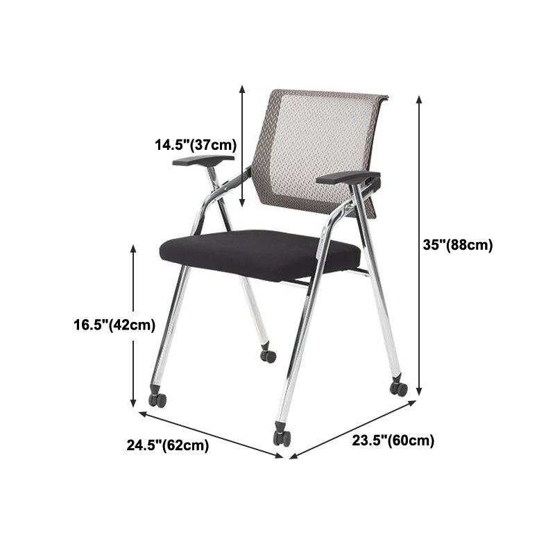 Mid Back Mesh Conference Chair Modern Fixed Arms Office Chair  for Home Office