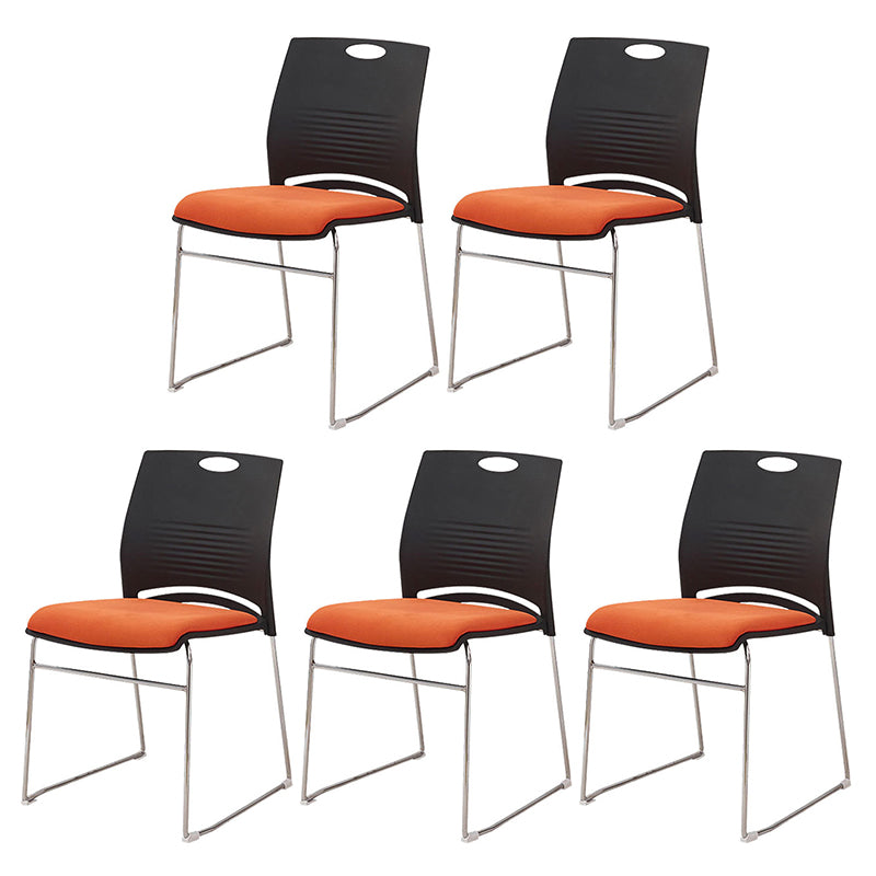 Modern Conference Chair with Mid Back Ergonomic Office Chair with Metal Frame