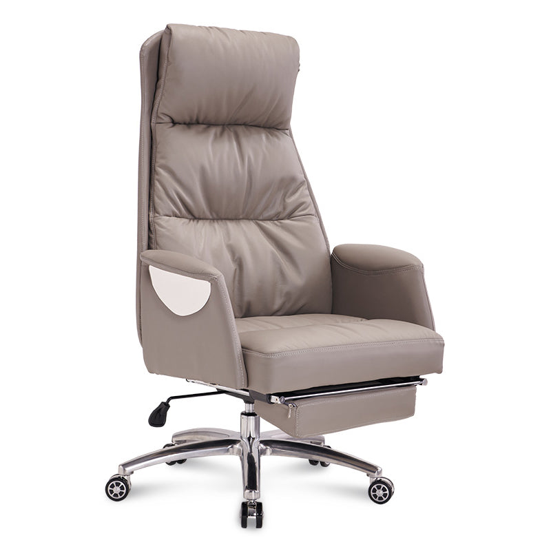 Modern Leather Executive Office Chair High Back Upholstered Desk Chair with Footrest