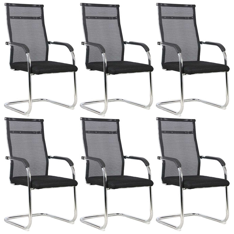 Modern Black and Beige Steel Desk Chair with Mid Low / Hight Back Home Office Chair