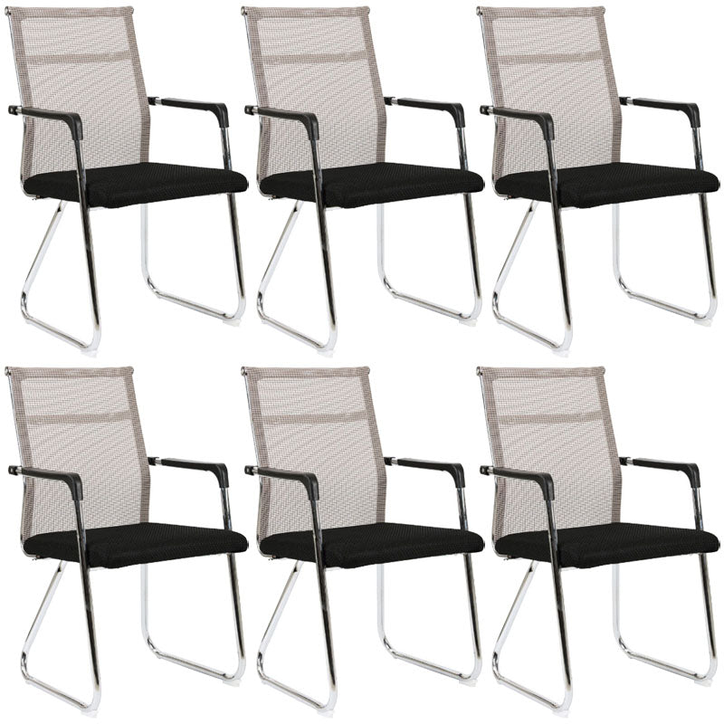 Modern Black and Beige Steel Desk Chair with Mid Low / Hight Back Home Office Chair