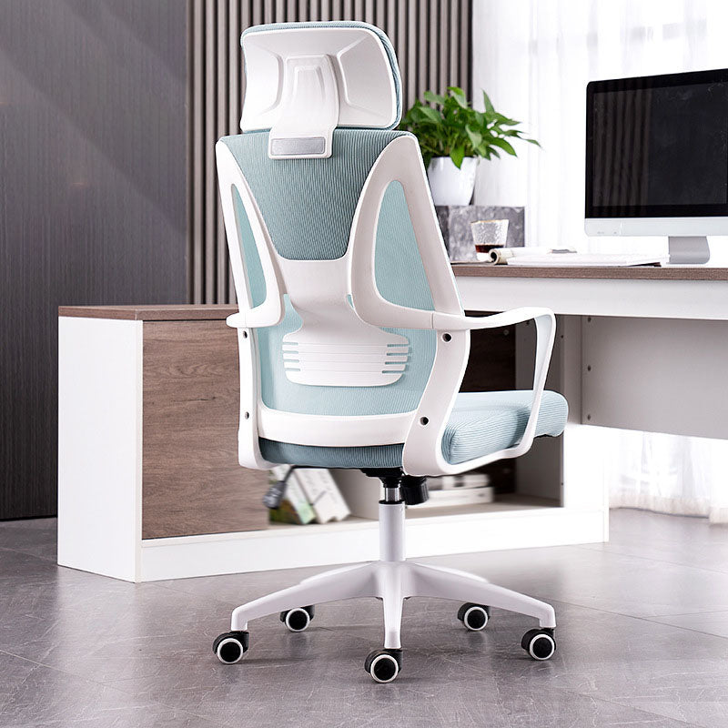 Contemporary Ergonomic Mesh Task Chair Nylon Swivel Office Chair