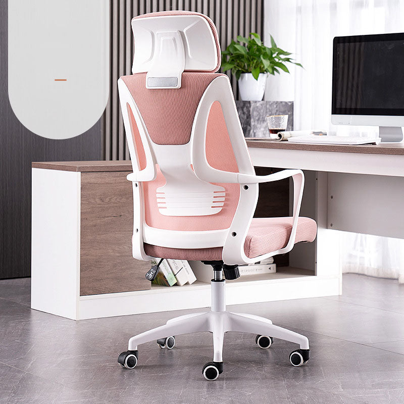 Contemporary Ergonomic Mesh Task Chair Nylon Swivel Office Chair