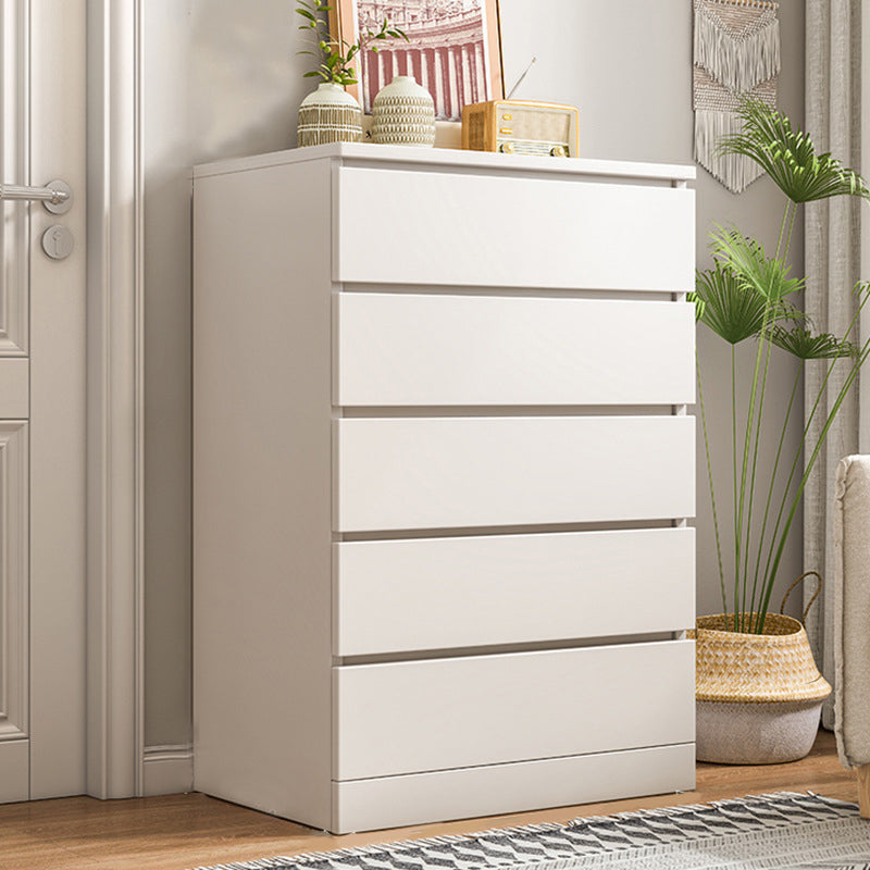 Multi Drawers Dresser White and Brown Wooden Storage Chest for Bedside
