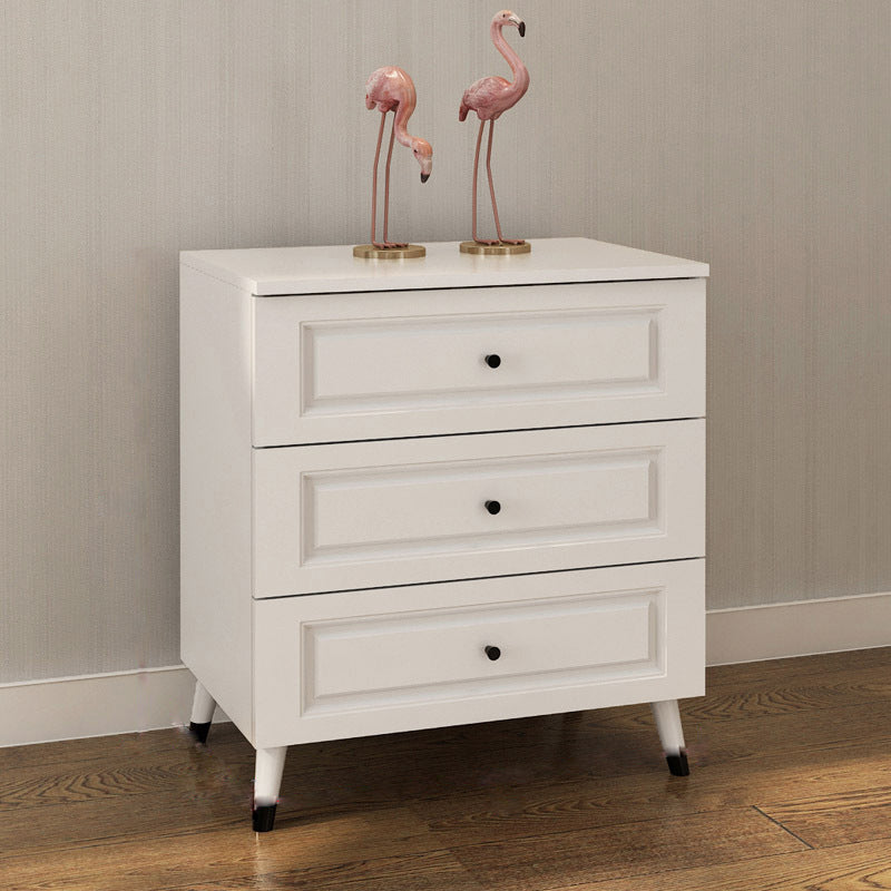 16" D Wooden Storage Chest Modern Style White Storage Chest Dresser for Bedroom