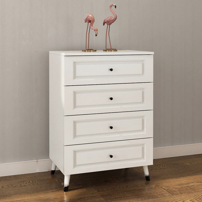 16" D Wooden Storage Chest Modern Style White Storage Chest Dresser for Bedroom