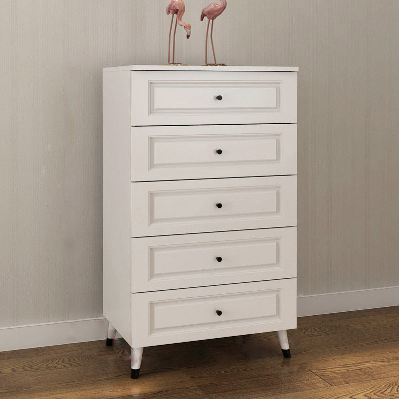 16" D Wooden Storage Chest Modern Style White Storage Chest Dresser for Bedroom