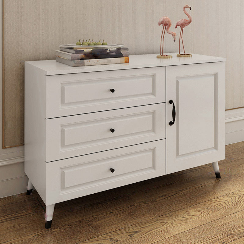 16" D Wooden Storage Chest Modern Style White Storage Chest Dresser for Bedroom