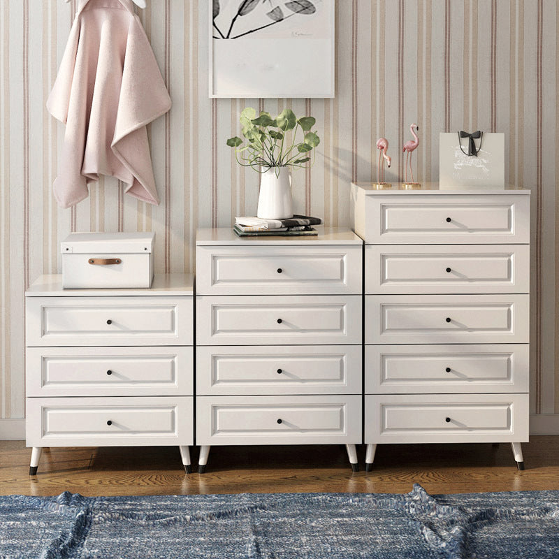 16" D Wooden Storage Chest Modern Style White Storage Chest Dresser for Bedroom